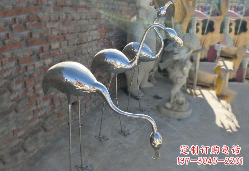 金华不锈钢火烈鸟雕塑灿烂耀眼的艺术之作