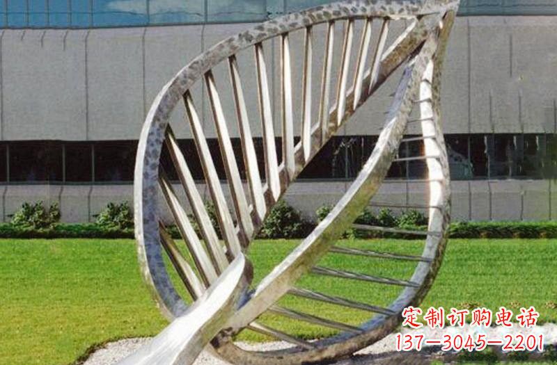 金华不锈钢公园抽象镂空树叶雕塑