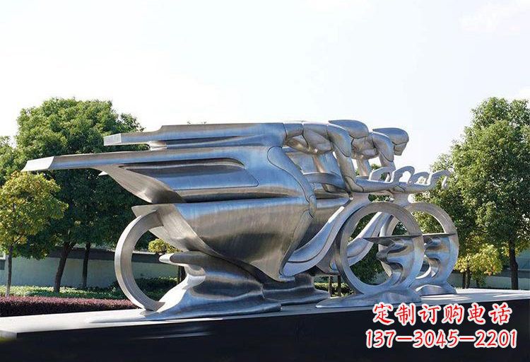 金华不锈钢自行车雕塑——精美绝伦