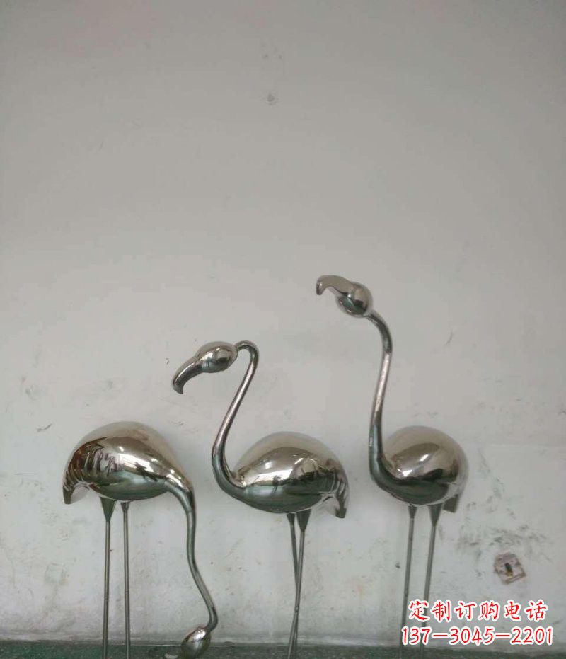 金华不锈钢火烈鸟雕塑精美的艺术之作