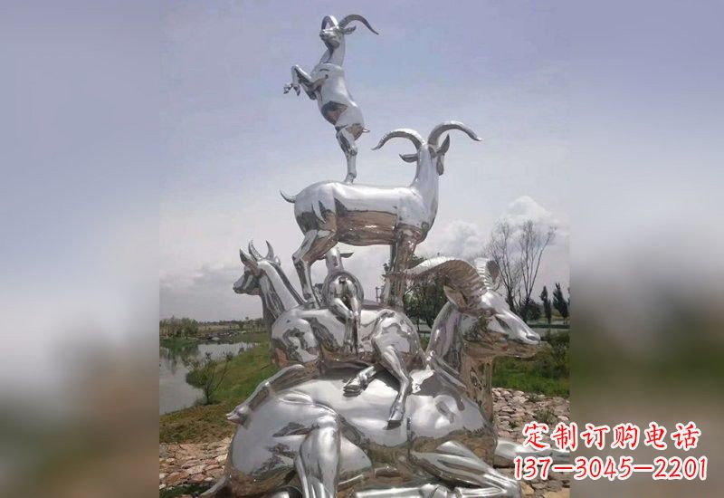 金华不锈钢羊雕塑精美绝伦