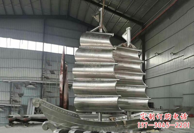 金华不锈钢公园帆船雕塑