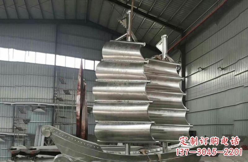 金华不锈钢帆船雕塑海洋的象征