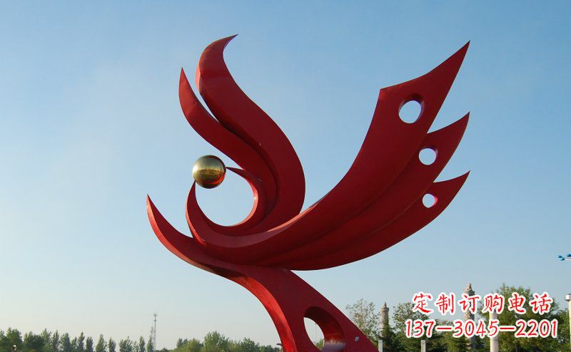 金华不锈钢公园的凤凰雕塑