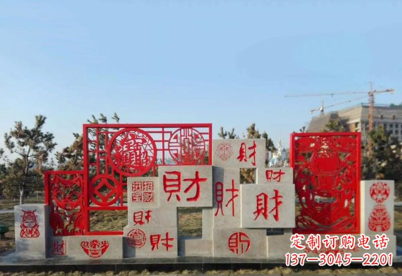 金华不锈钢福禄寿雕塑象征着美好生活