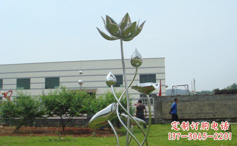 金华不锈钢荷花雕塑