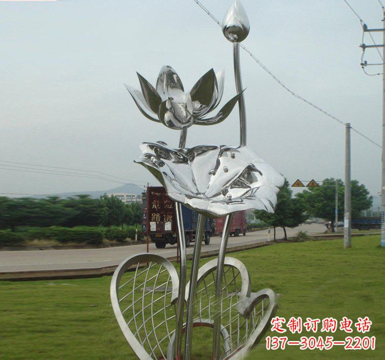 金华不锈钢荷叶雕塑——精美优雅的艺术品