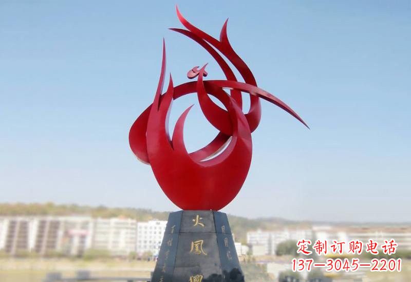 金华凤凰雕塑——点缀不锈钢公园
