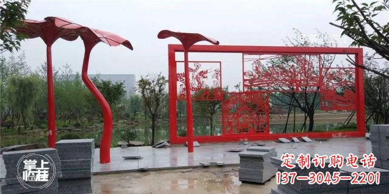 金华不锈钢剪纸龙凤雕塑精美雕刻传承古老文化