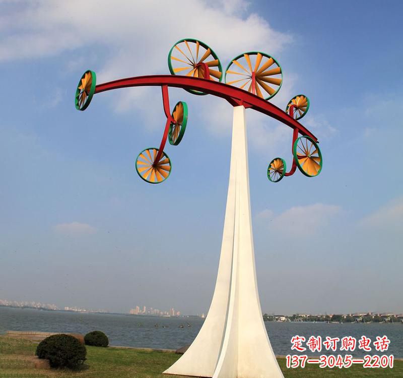 金华不锈钢风车雕塑缔造美丽公园