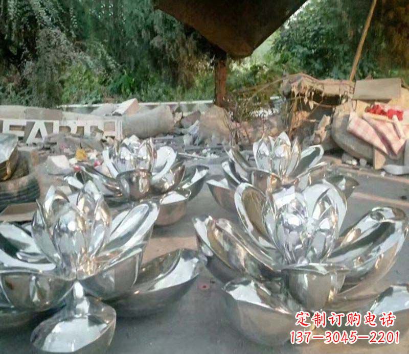 金华不锈钢荷花雕塑给公园带来灿烂美景