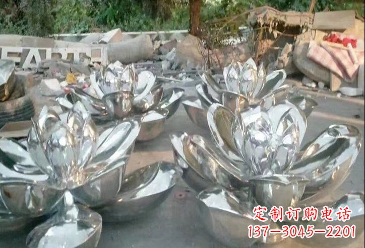 金华不锈钢莲花雕塑一件象征着美丽与自由的作品
