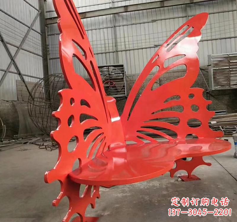 金华不锈钢蝴蝶座椅雕塑美丽的艺术作品
