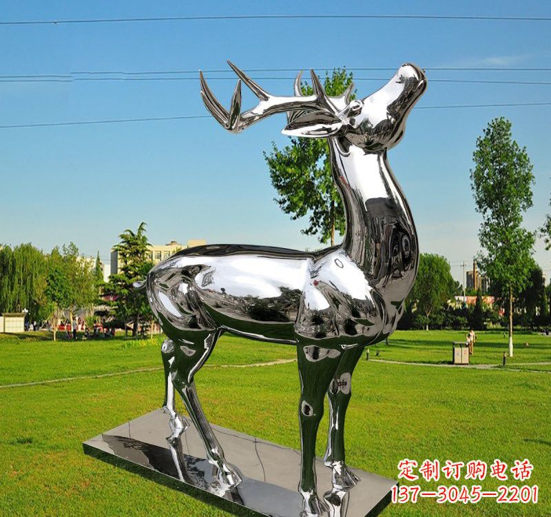 金华不锈钢梅花鹿雕塑美丽的自然之美