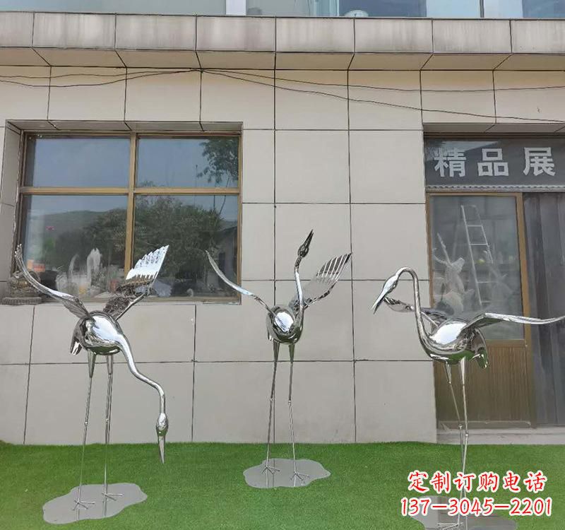 金华不锈钢仙鹤雕塑传承传统文化