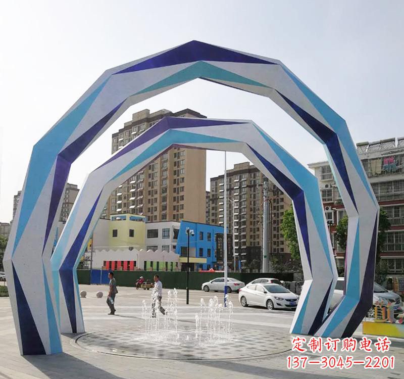 金华不锈钢拱门雕塑令人惊叹的艺术品