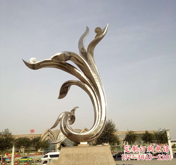金华凤凰雕塑,让不锈钢广场更加精彩