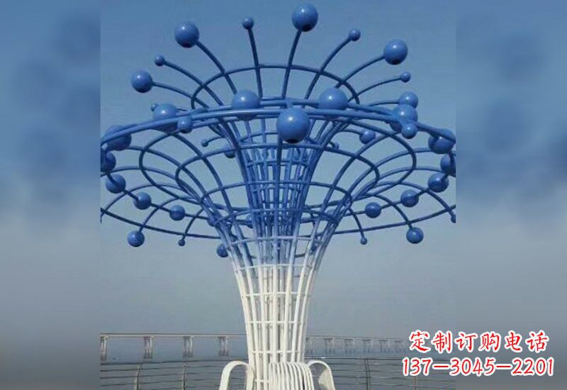 金华不锈钢广场上的喷泉雕塑