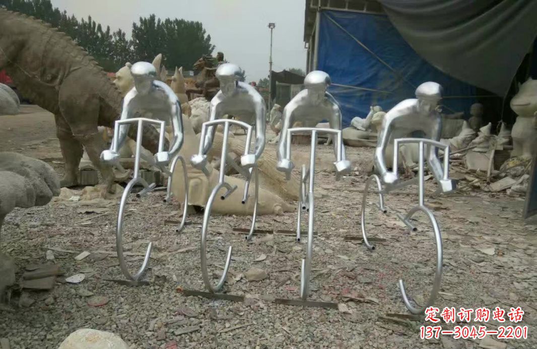 金华不锈钢自行车雕塑——美丽的自行车文化精神