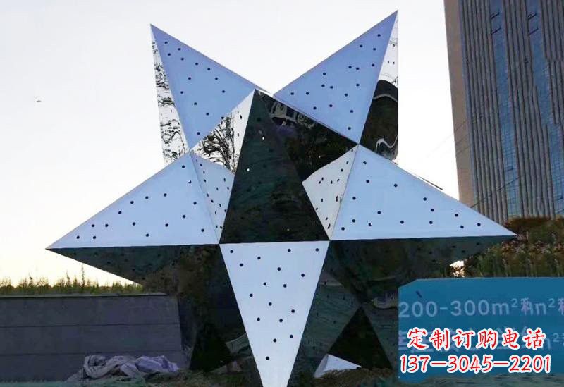 金华不锈钢五角星雕塑精致的艺术品