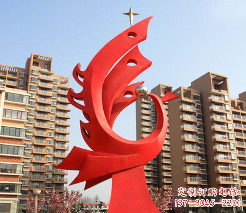 金华不锈钢广场凤凰景观摆件