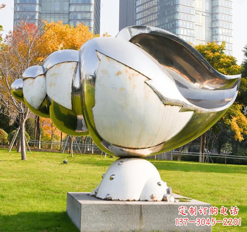 金华不锈钢海螺雕塑一种独特的艺术形式