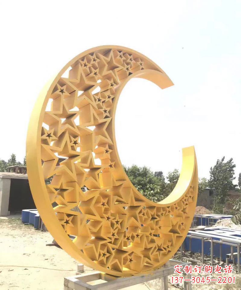 金华不锈钢月亮雕塑象征着梦想与希望