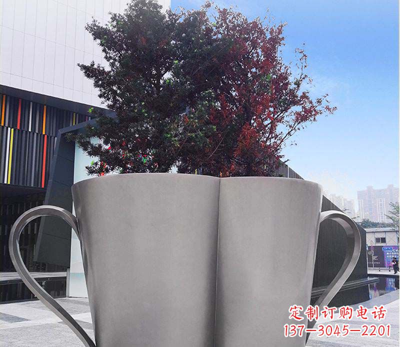 金华不锈钢花盆雕塑美观耐用