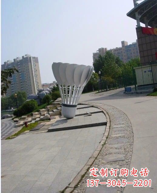 金华羽毛球雕塑一座展现精神风貌的艺术精品