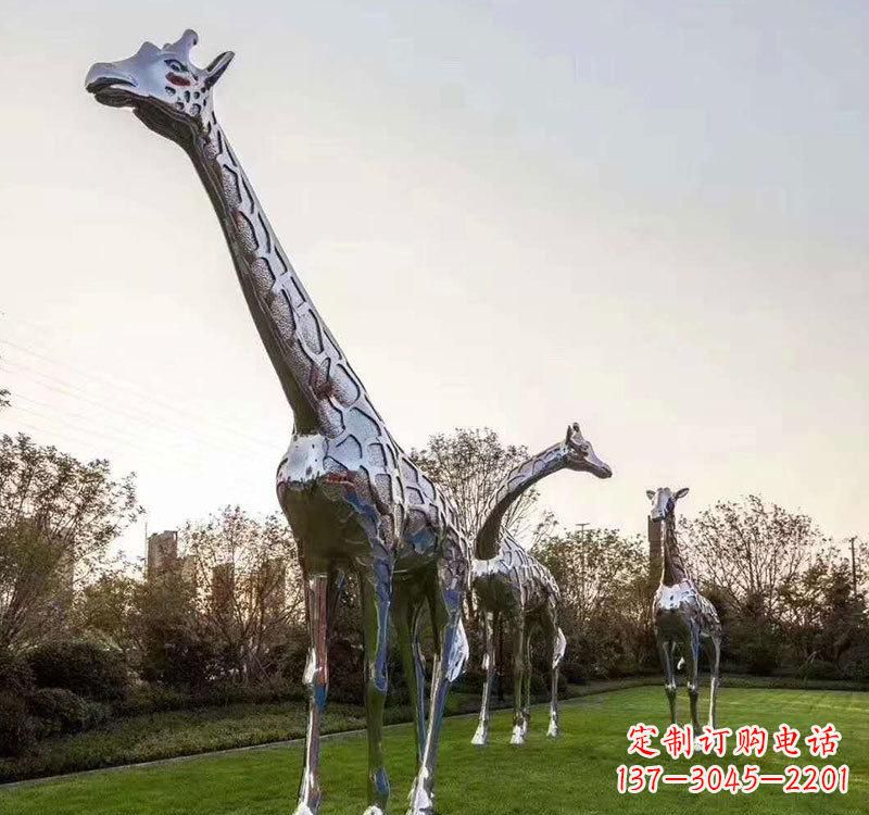金华不锈钢长颈鹿雕塑美丽的艺术精神