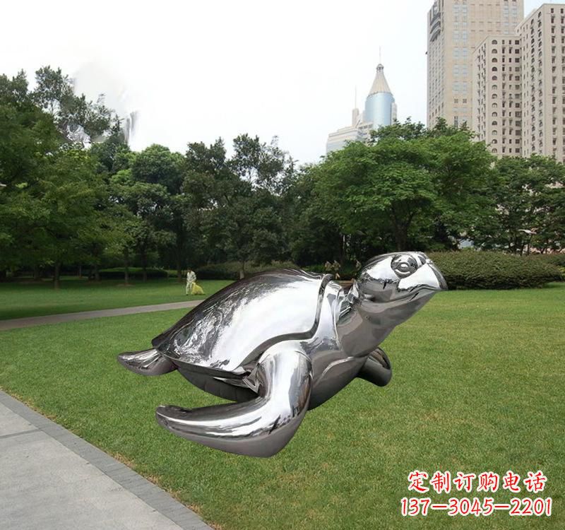 金华不锈钢海龟雕塑传承海洋文化的象征