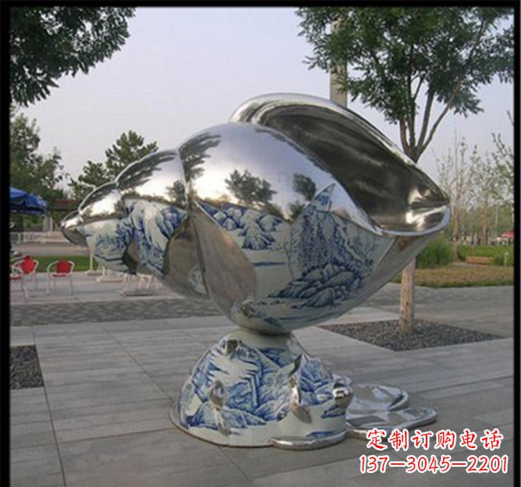金华不锈钢海螺景观雕塑精美的海景景观