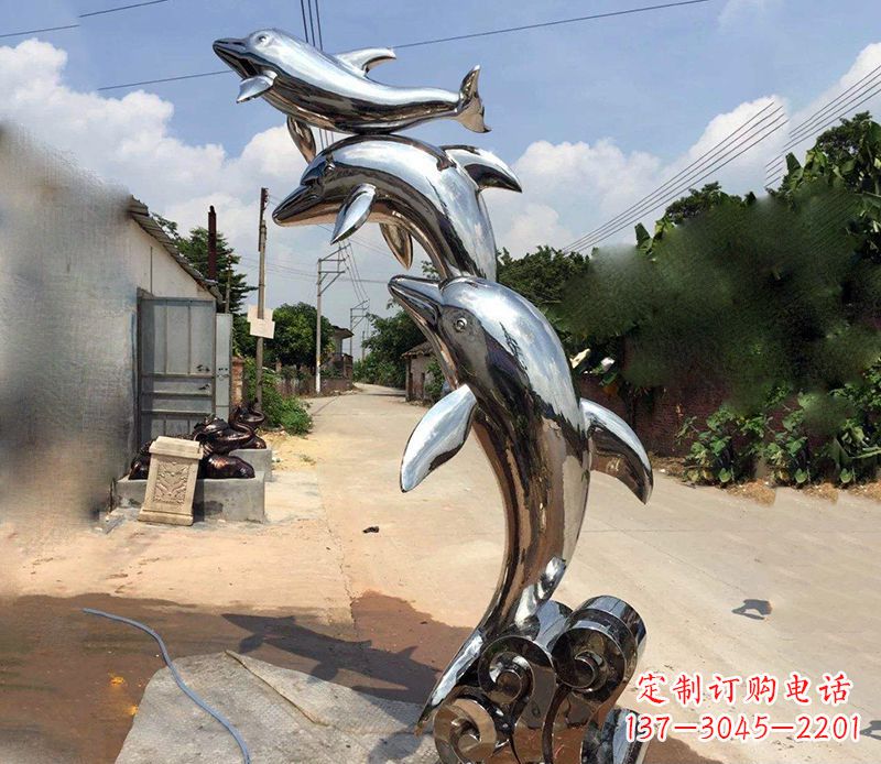金华不锈钢海豚雕塑艺术的浪漫