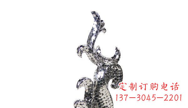 金华不锈钢海豚抽象雕塑精致的海洋之美