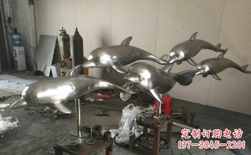 金华不锈钢海豚雕塑