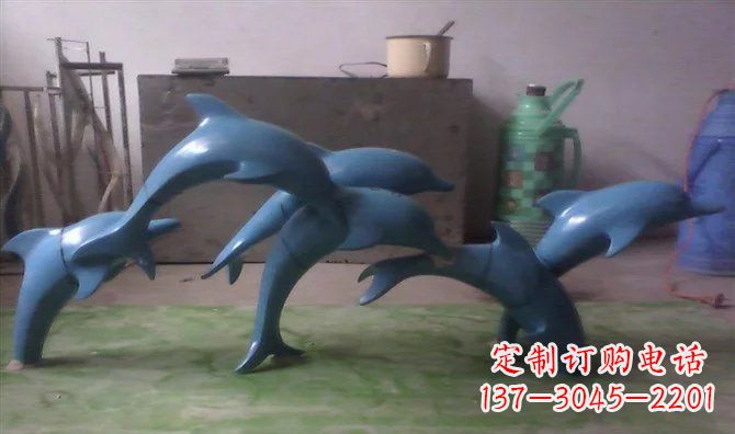 金华不锈钢海豚雕塑精致的艺术品