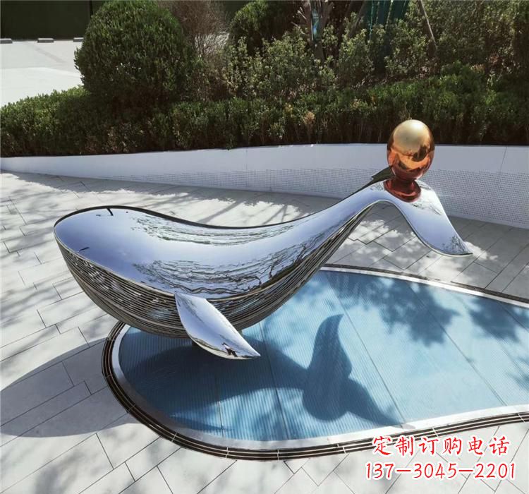 金华不锈钢海豚精美的雕塑作品