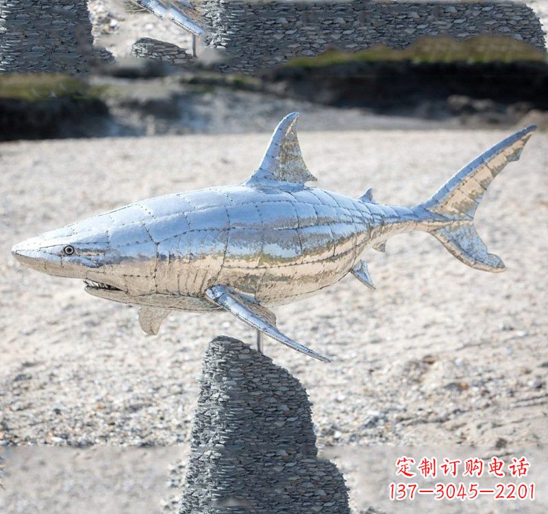 金华不锈钢海洋公园鲨鱼雕塑