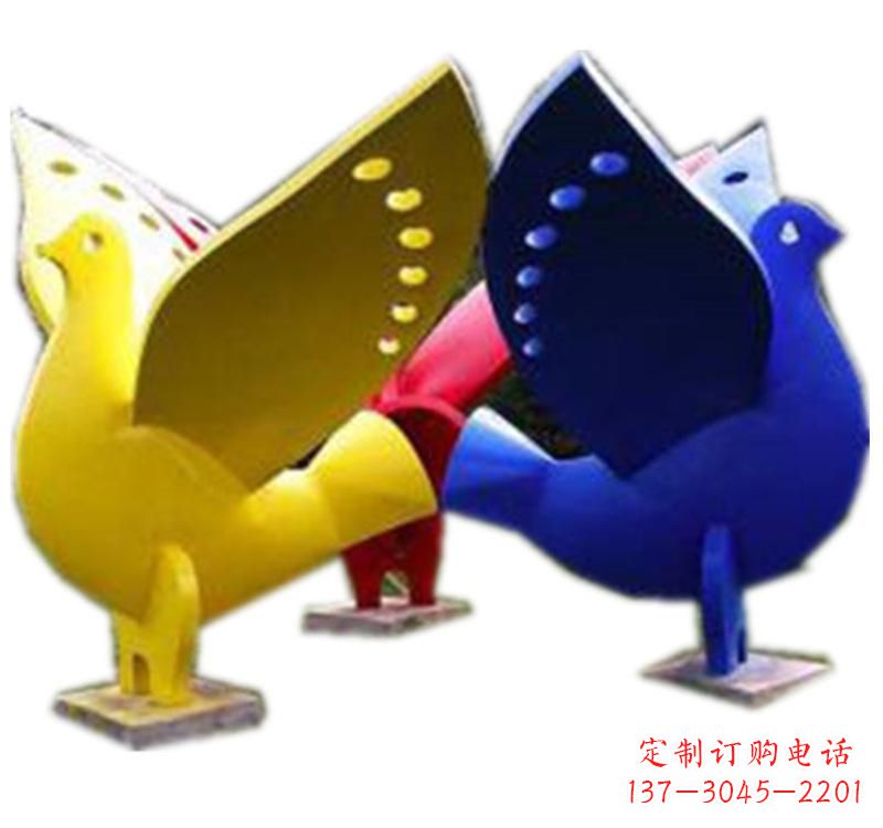 金华不锈钢制作的和平鸽雕塑