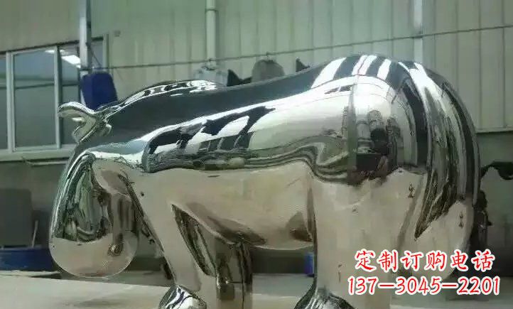 金华不锈钢河马雕塑一种新颖的艺术形式