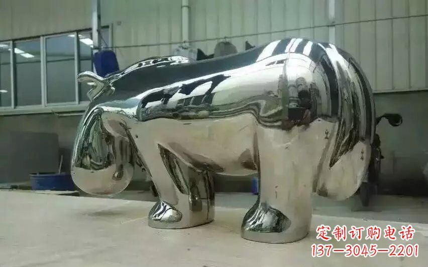 金华不锈钢河马雕塑美观耐用的艺术品