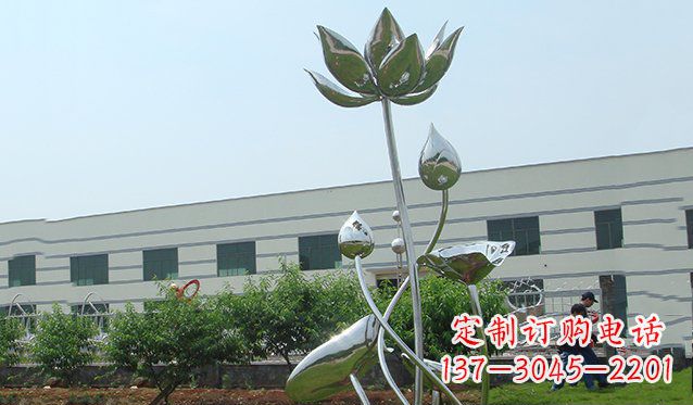 金华不锈钢荷花雕塑