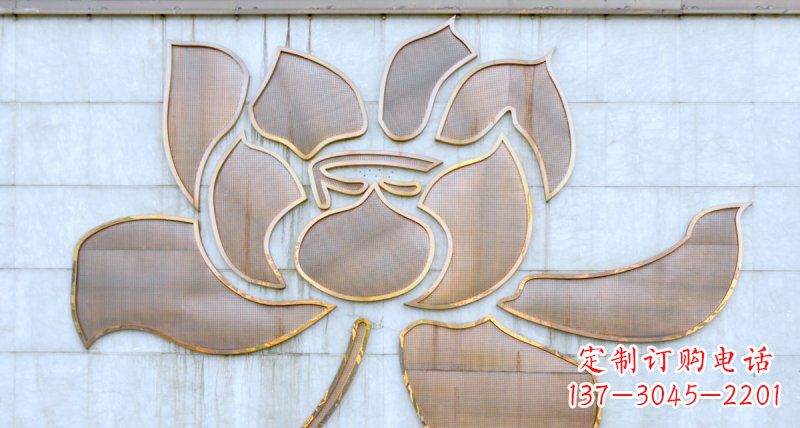 金华不锈钢荷花雕塑精致而富有意象
