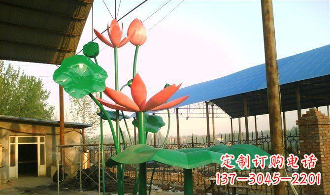 金华不锈钢荷叶雕塑精美而优雅