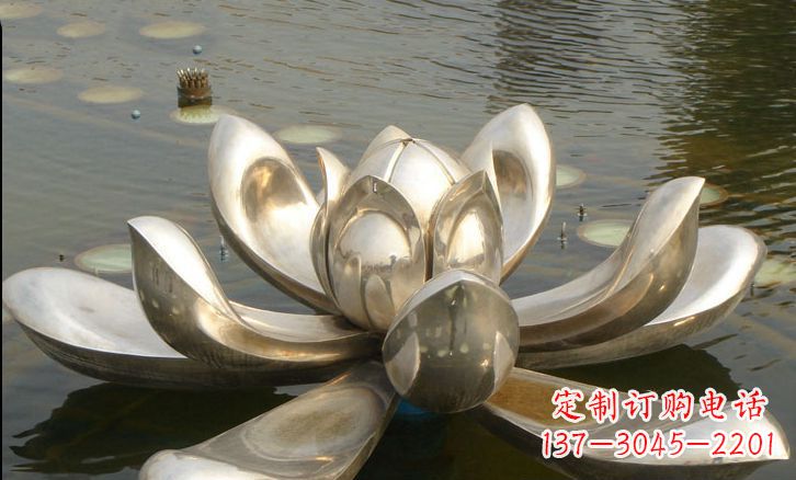 金华不锈钢荷花雕塑艺术与自然的完美结合