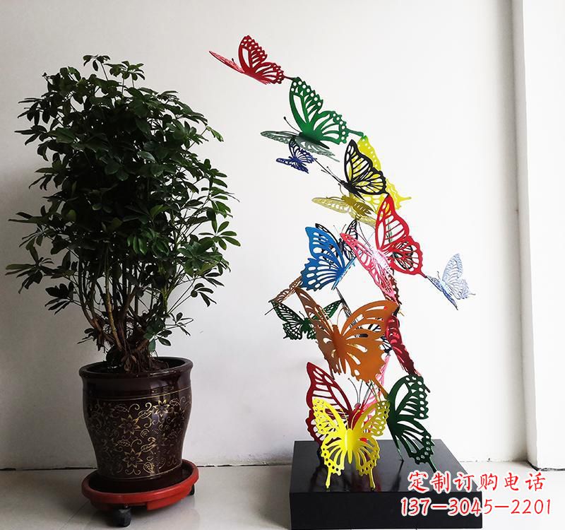 金华不锈钢蝴蝶雕塑精美的艺术品