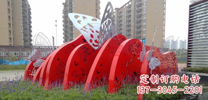 金华不锈钢蝴蝶小区景观雕塑