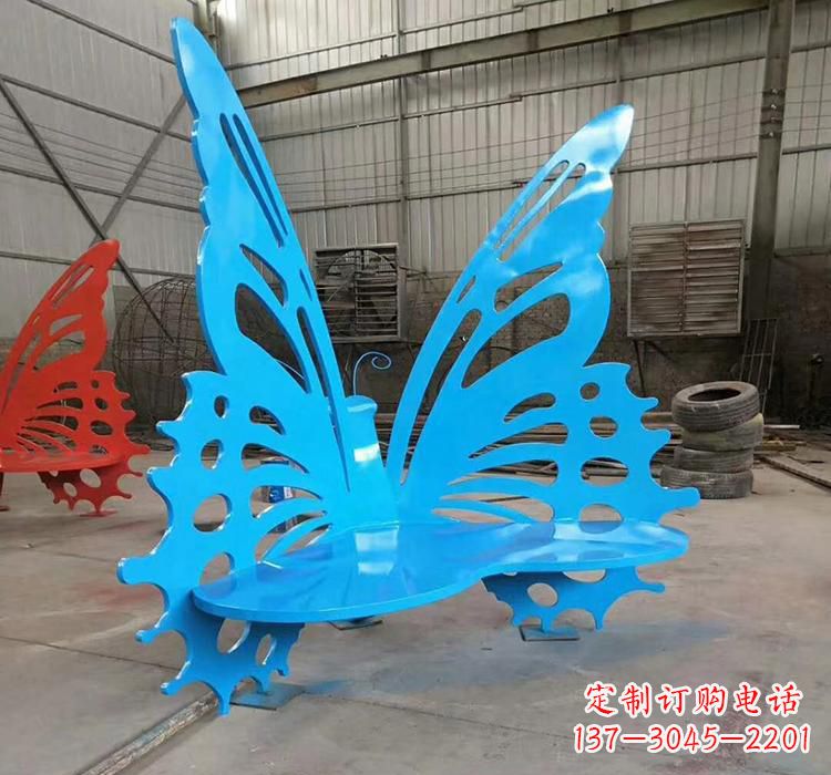 金华不锈钢蝴蝶座椅雕塑