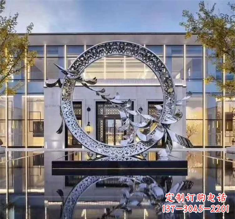 金华大雁飞翔,不锈钢户外雕塑雍容陈列