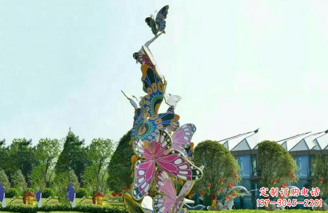 金华不锈钢蝴蝶美丽的雕塑之美